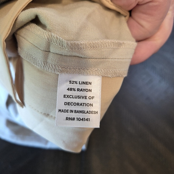 Men's Walter Hagen Clubhouse Khaki Linen Shorts Size 36 Golf Outdoor Active - Picture 5 of 9